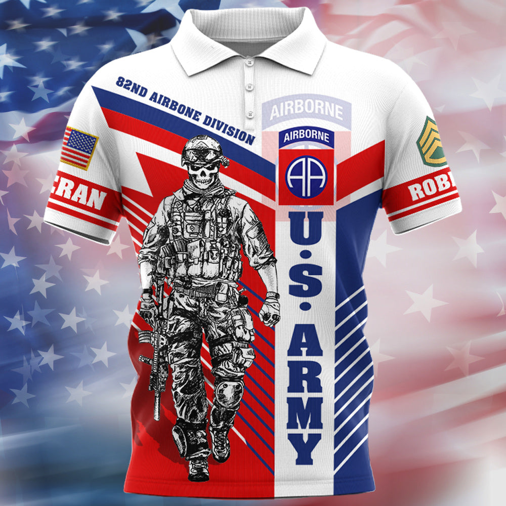 Veteran Military U.S Miltiary Veteran Soldier Custom Division Rank 3D Hoodie All Over Printed Shirt H2511 Do99