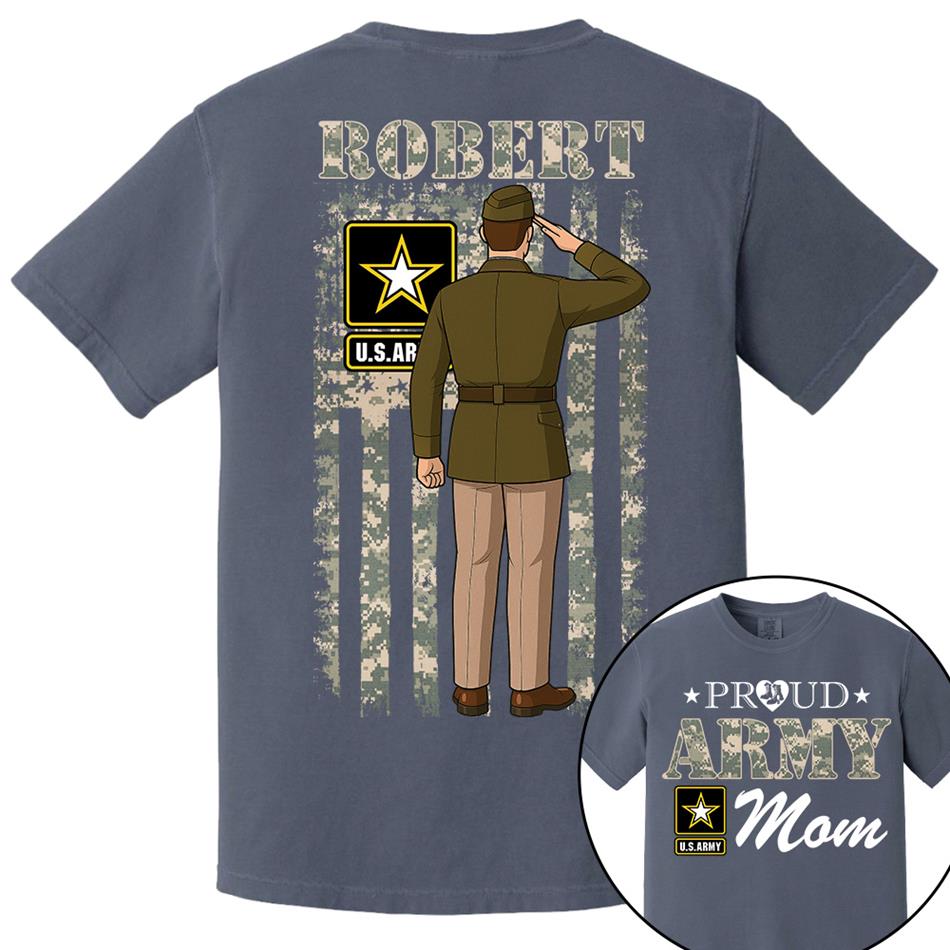Proud Army Mom Custom Camouflage Shirt For US Military Mom Dad Sister ... All Other Family Members H2511 Trna