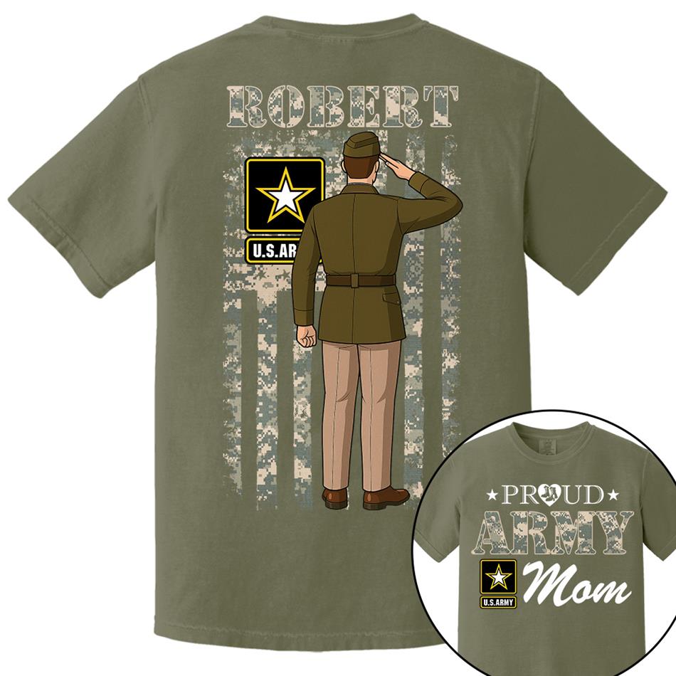 Proud Army Mom Custom Camouflage Shirt For US Military Mom Dad Sister ... All Other Family Members H2511 Trna