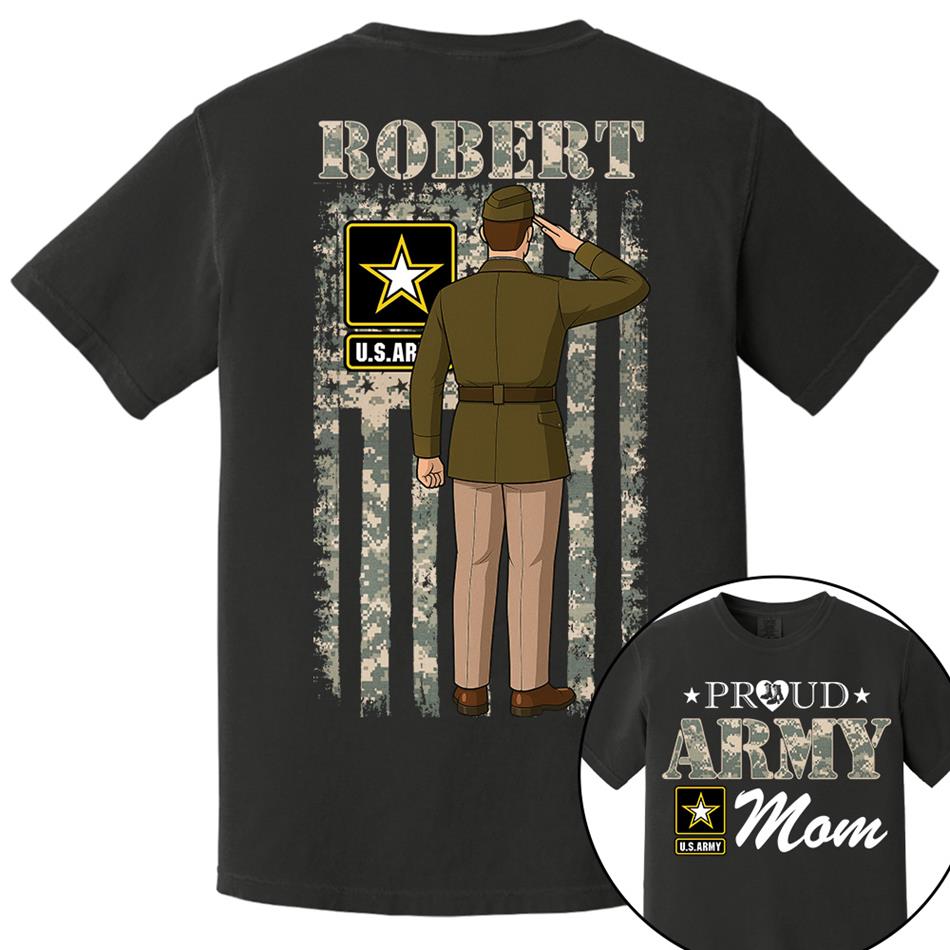 Proud Army Mom Custom Camouflage Shirt For US Military Mom Dad Sister ... All Other Family Members H2511 Trna