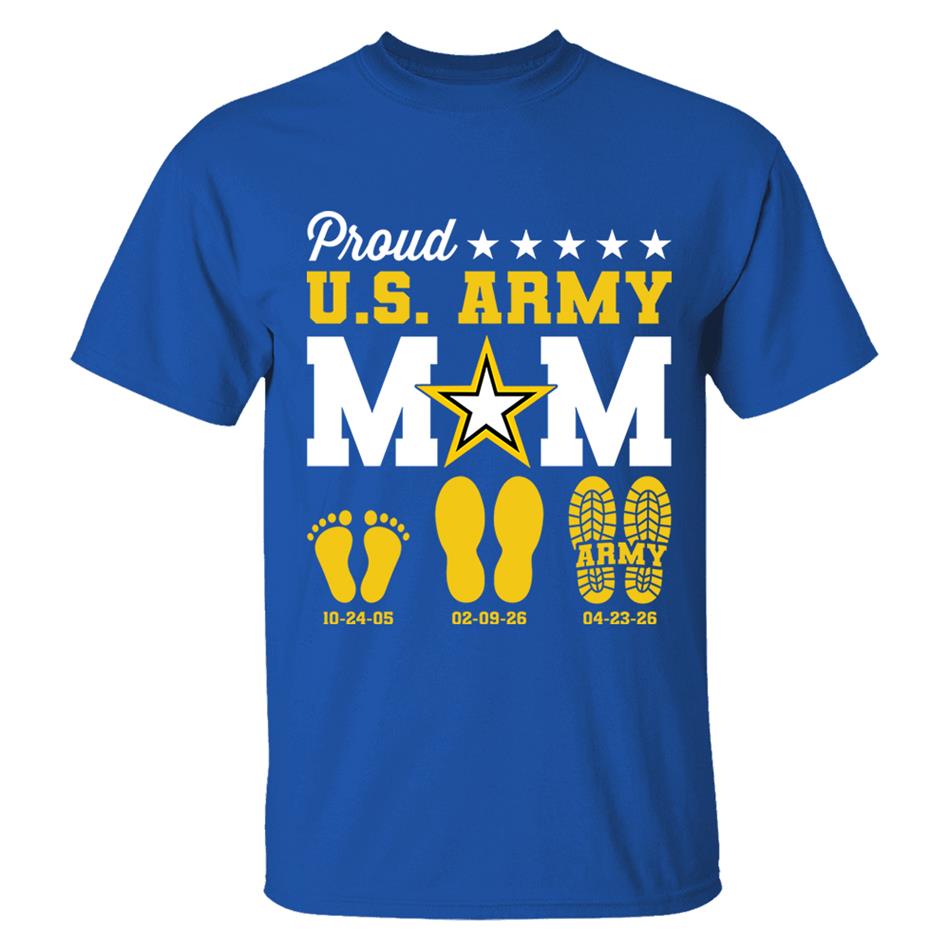 Proud U.S. Army Mom Dad Custom Shirt For Military Family Graduate Shirt H2511 Trna