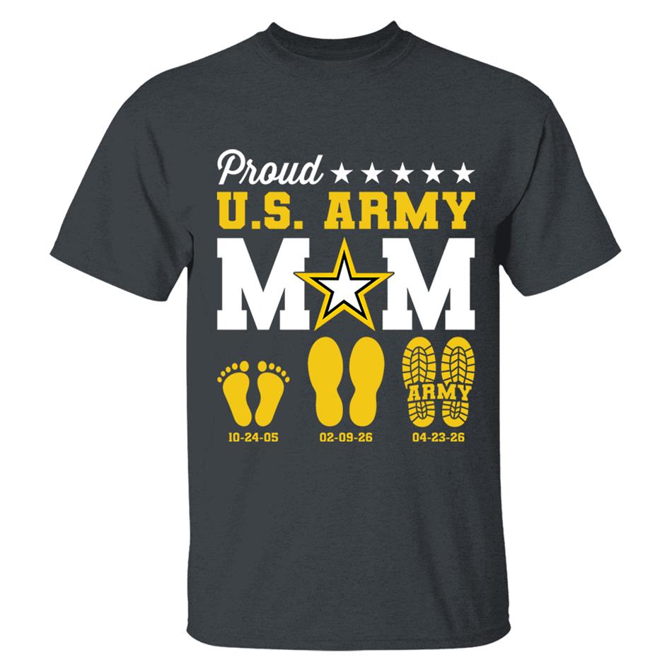 Proud U.S. Army Mom Dad Custom Shirt For Military Family Graduate Shirt H2511 Trna