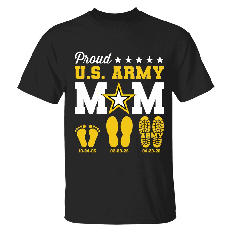 Proud U.S. Army Mom Dad Custom Shirt For Military Family Graduate Shirt H2511 Trna