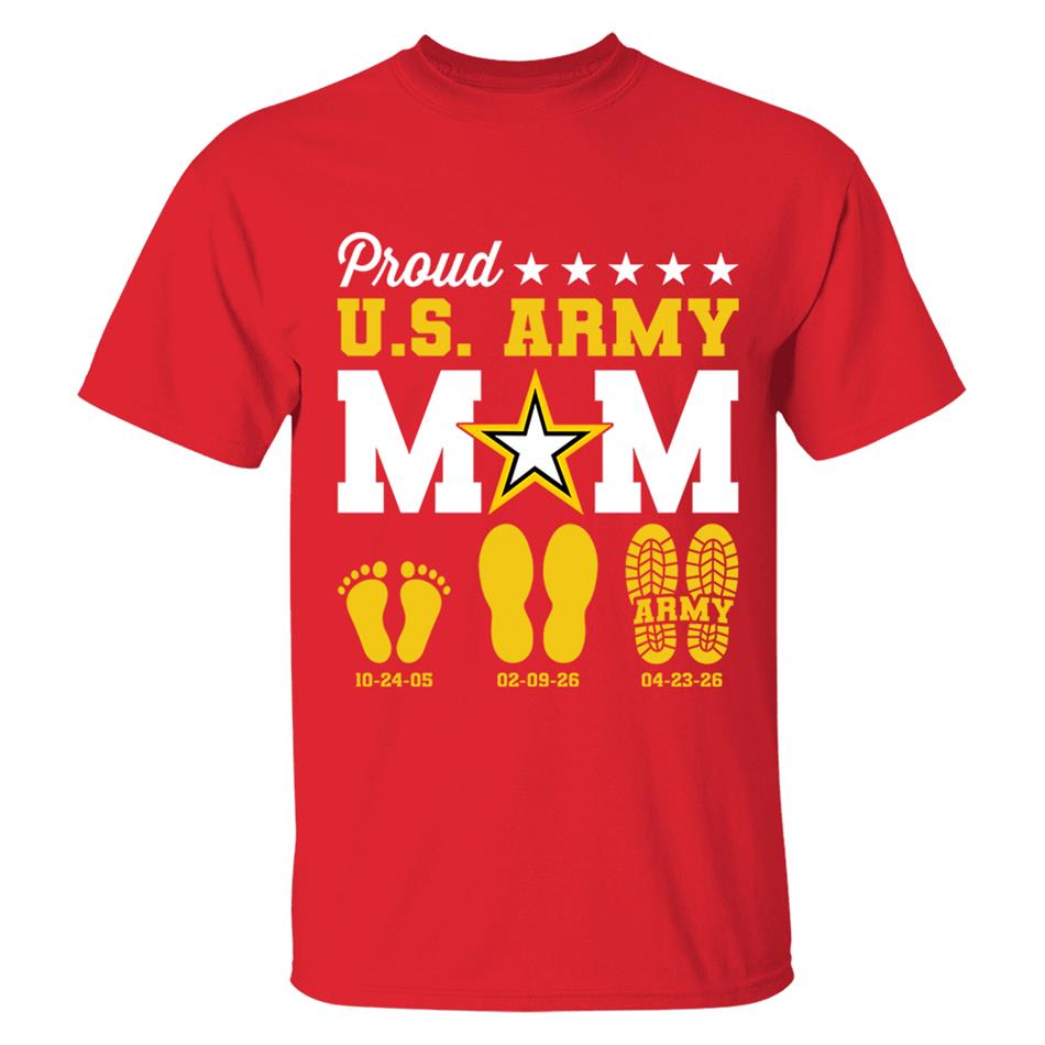 Proud U.S. Army Mom Dad Custom Shirt For Military Family Graduate Shirt H2511 Trna