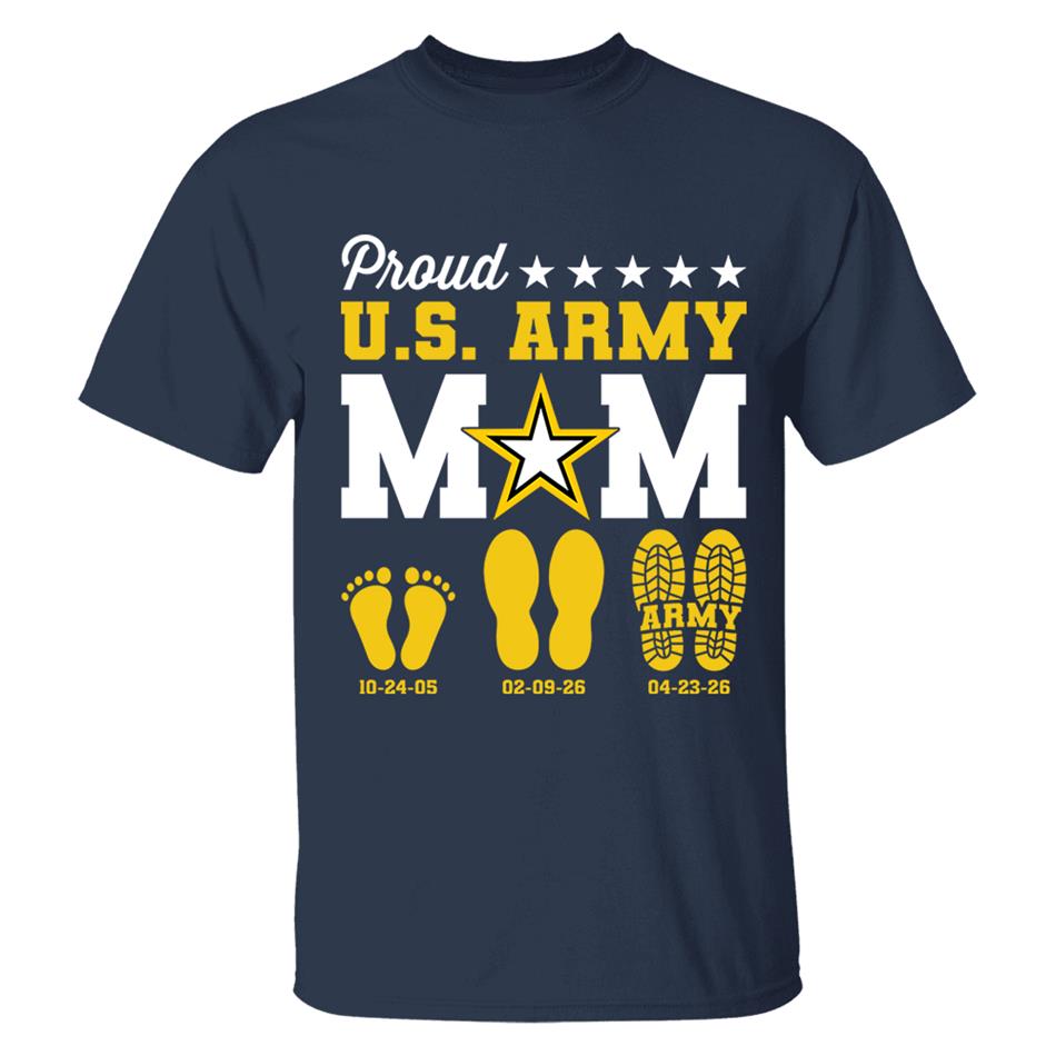 Proud U.S. Army Mom Dad Custom Shirt For Military Family Graduate Shirt H2511 Trna