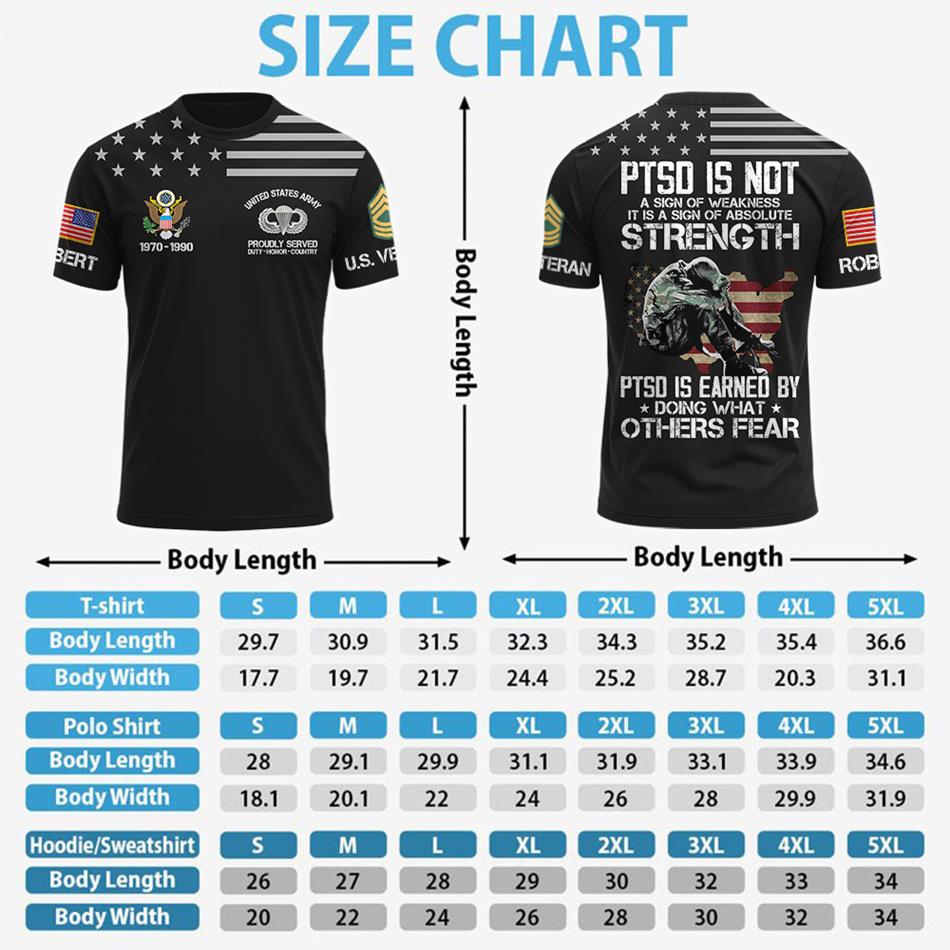 PTSD Is Not A Sign Of Weakness PTSD Is Earned By Doing What Others Fear Personalized All Over Print Shirt For Proud US Veteran H2511 Trna