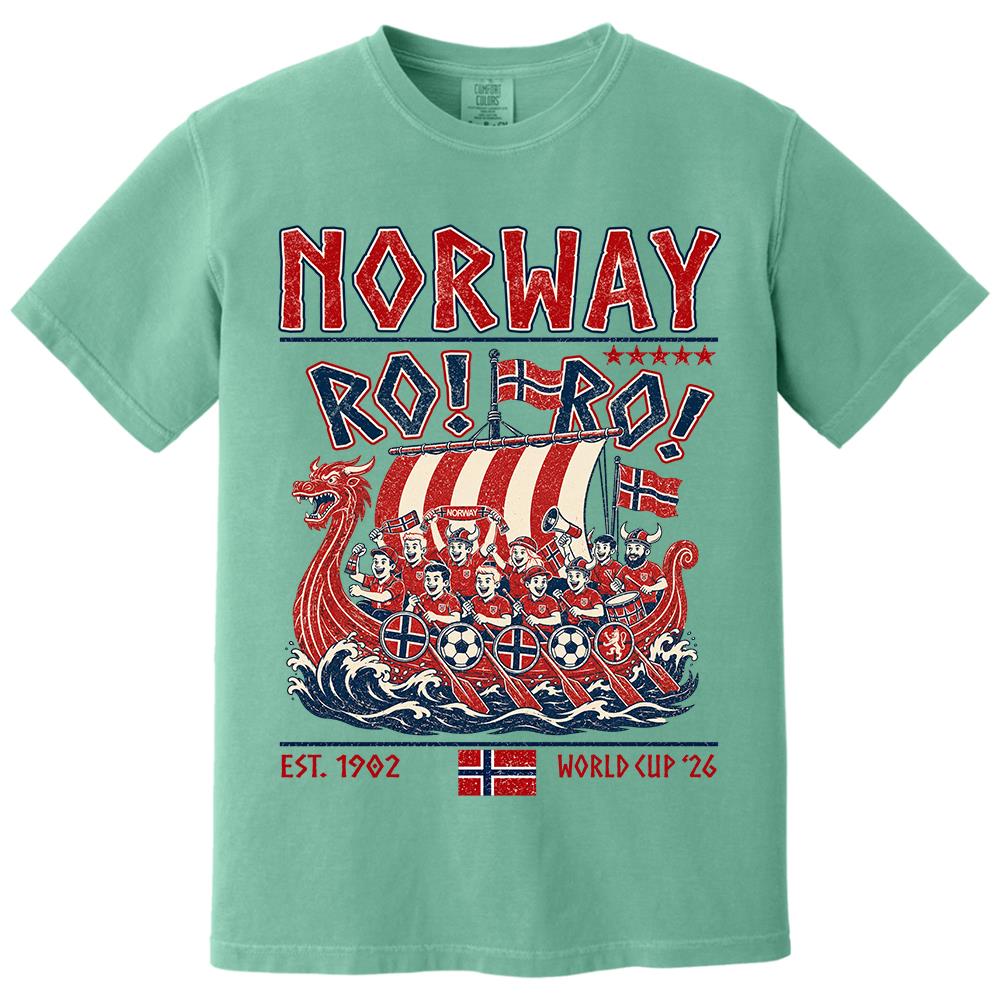 Ro Ro Norway Soccer Shirt – Viking Ship Soccer Fan Tee - Norway Team Soccer 2026 Hv01