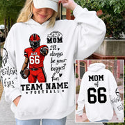 Personalized American Football Mom All Over Print Shirt - Football GameDay Custom Shirt For Mom, Dad, Family Nh00