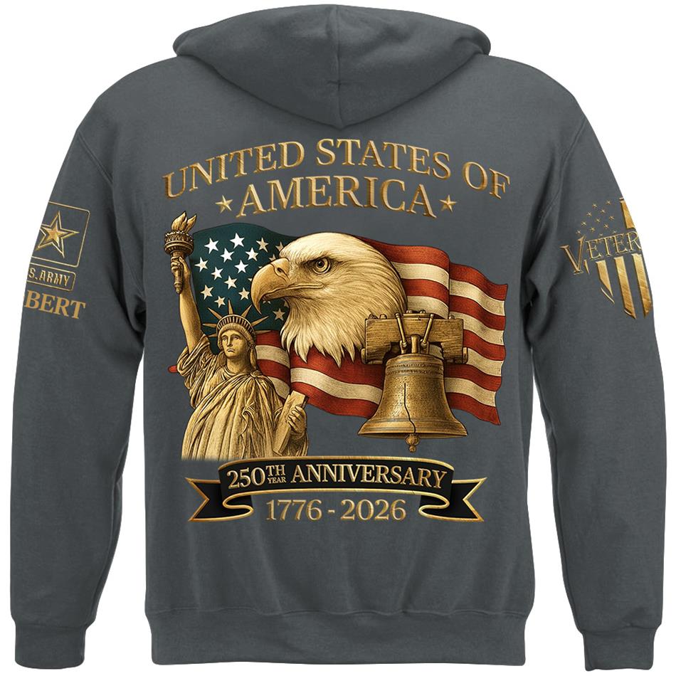 United States Of America 250th Anniversary Custom Honor the Nation 250 Years Freedom Shirt For US Veteran H2511