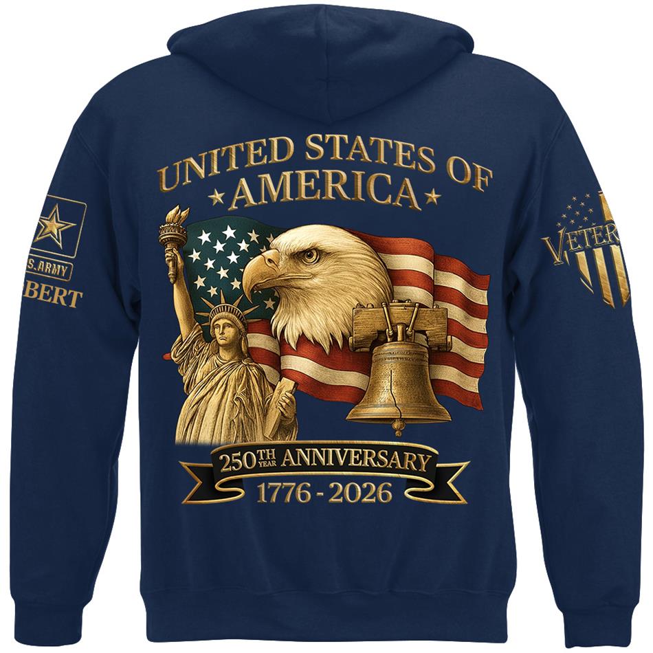 United States Of America 250th Anniversary Custom Honor the Nation 250 Years Freedom Shirt For US Veteran H2511