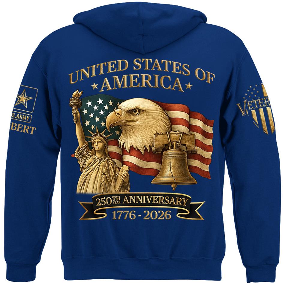 United States Of America 250th Anniversary Custom Honor the Nation 250 Years Freedom Shirt For US Veteran H2511