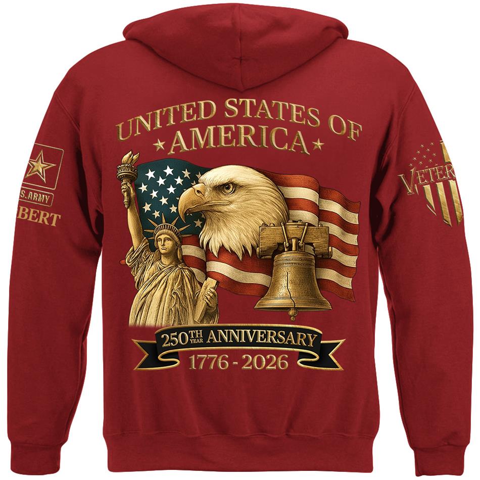 United States Of America 250th Anniversary Custom Honor the Nation 250 Years Freedom Shirt For US Veteran H2511