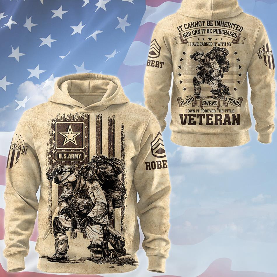 Personalized It Cannot Be Inherited Nor Can It Be Purchased All Over Print Shirt For Veteran Memorial Day Veterans Day Shirt H2511 Trna