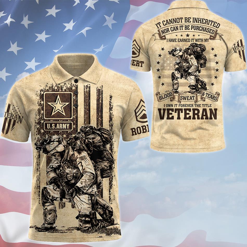 Personalized It Cannot Be Inherited Nor Can It Be Purchased All Over Print Shirt For Veteran Memorial Day Veterans Day Shirt H2511 Trna