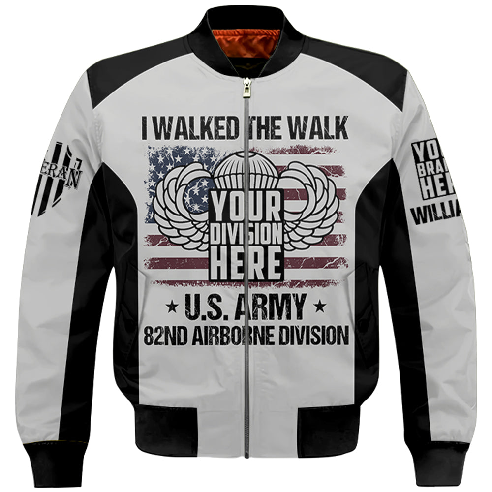 I Walked The Walk US Veteran Custom Badges Division All Over Print Shirt For Veteran   Shirt H2511