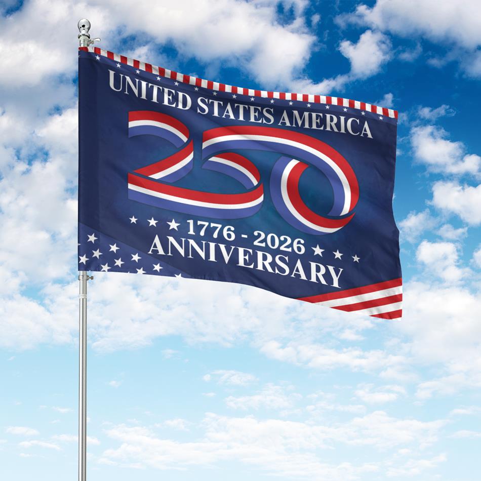 United States 250th Of Freedom Anniversary House Flag H2511 Trna