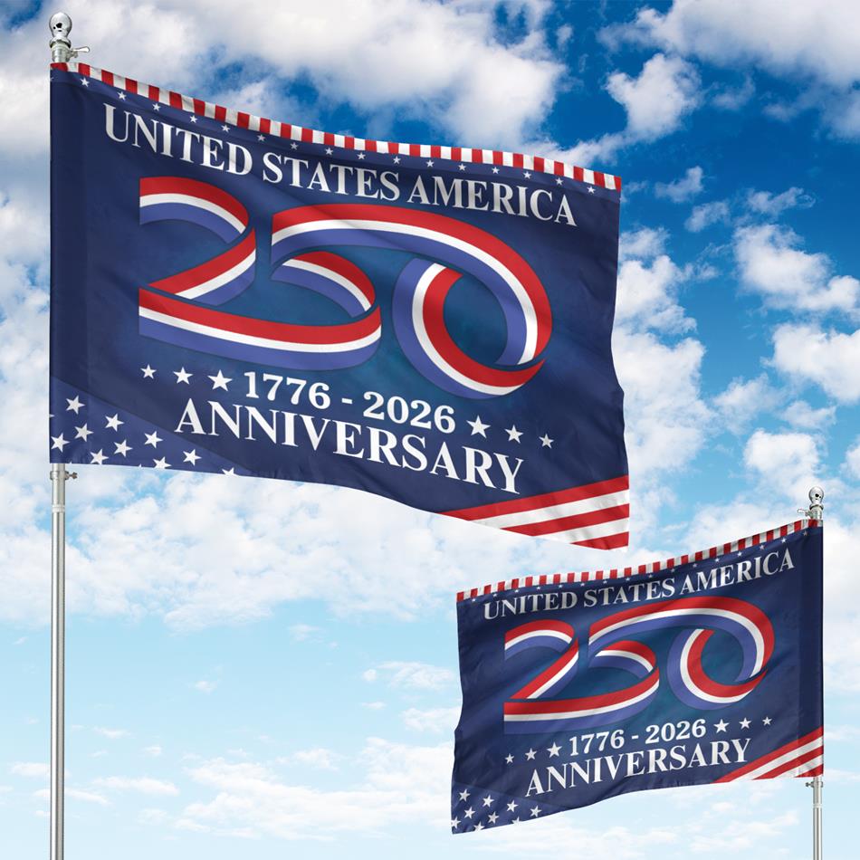 United States 250th Of Freedom Anniversary House Flag H2511 Trna