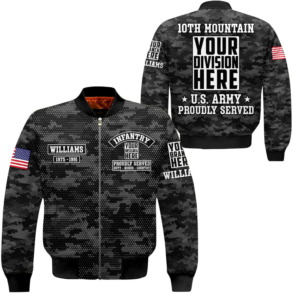 Hexagonal Camo Military Personalized All Over Print Shirt For Veteran   Design H2511