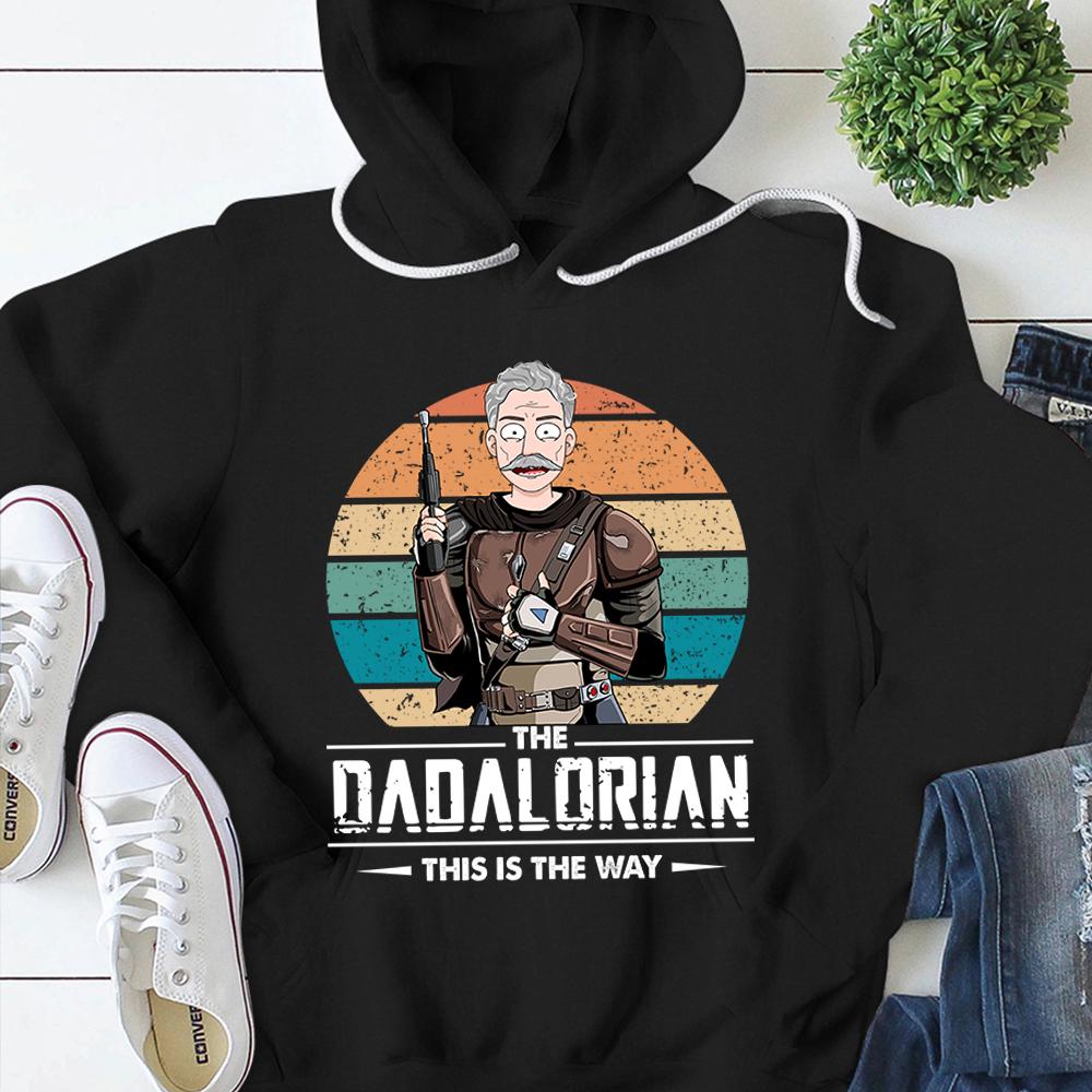 The Dadalorian This Is The Way Custom Shirt Gift For Dad Cartoon Art