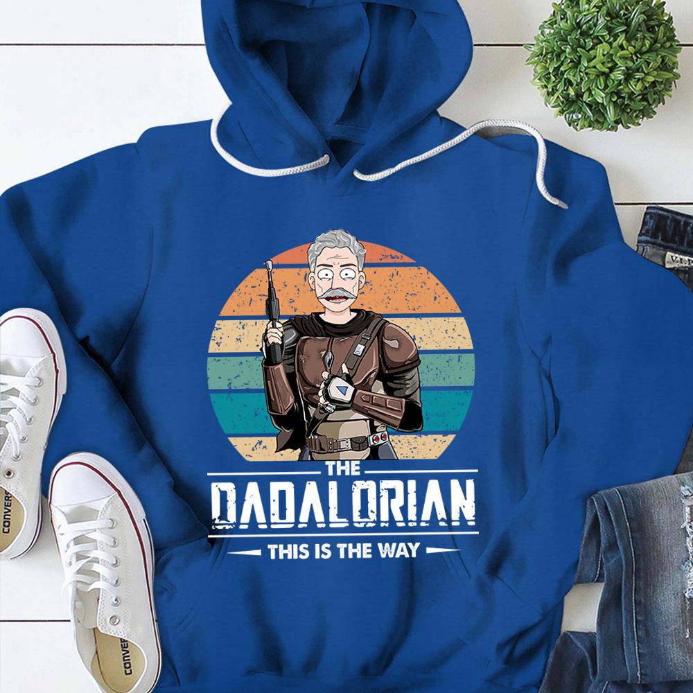 The Dadalorian This Is The Way Custom Shirt Gift For Dad Cartoon Art
