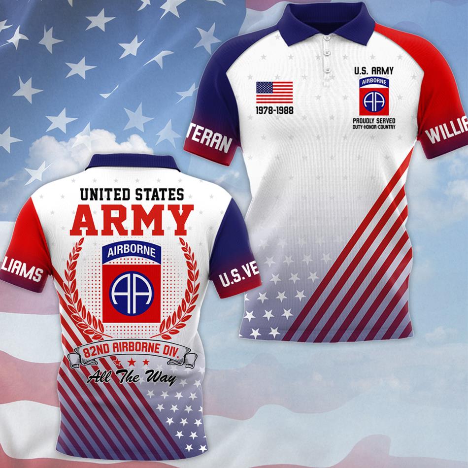 Proudly Served Duty Honor Country Personalized All Over Print Shirt For Veteran Memorial Day Veterans Day Shirt H2511 Trna