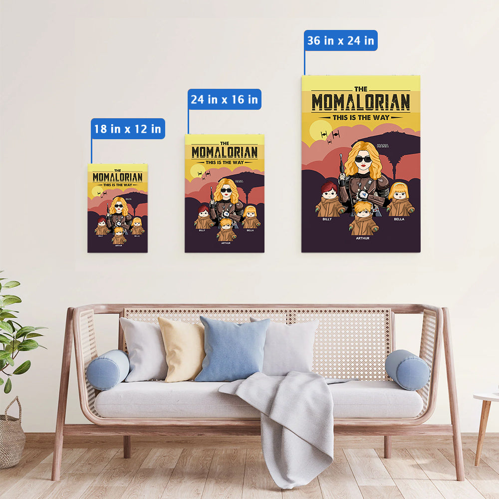 The Momalorian - Personalized Poster Canvas Gift For Mom