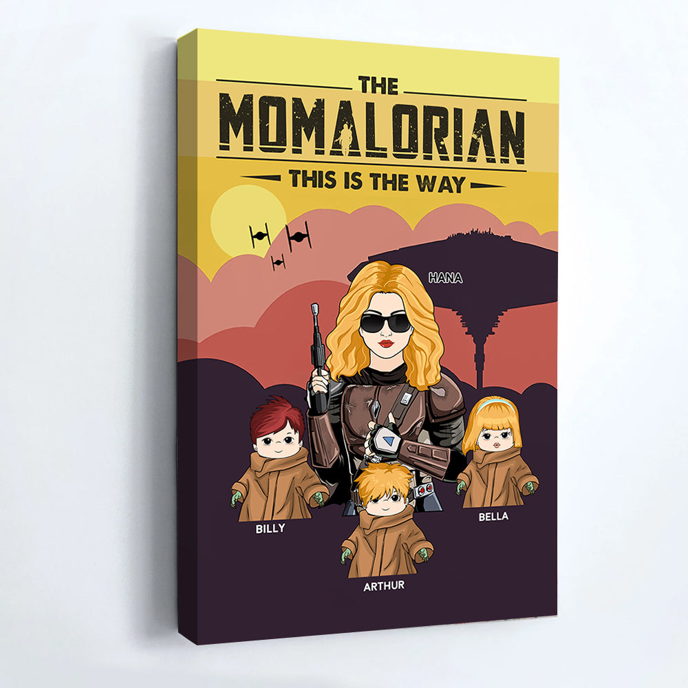 The Momalorian - Personalized Poster Canvas Gift For Mom