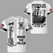 Custom All Over Print Shirt Memorial Day Is For Them Veteran's Day Is For Me Polo Shirt For Veteran H2511