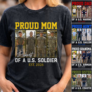 Proud Mom Of A US Soldier Custom Soldier Photo Military Journey Timeline Shirt For Proud Mom Dad Military Family H2511 Trna