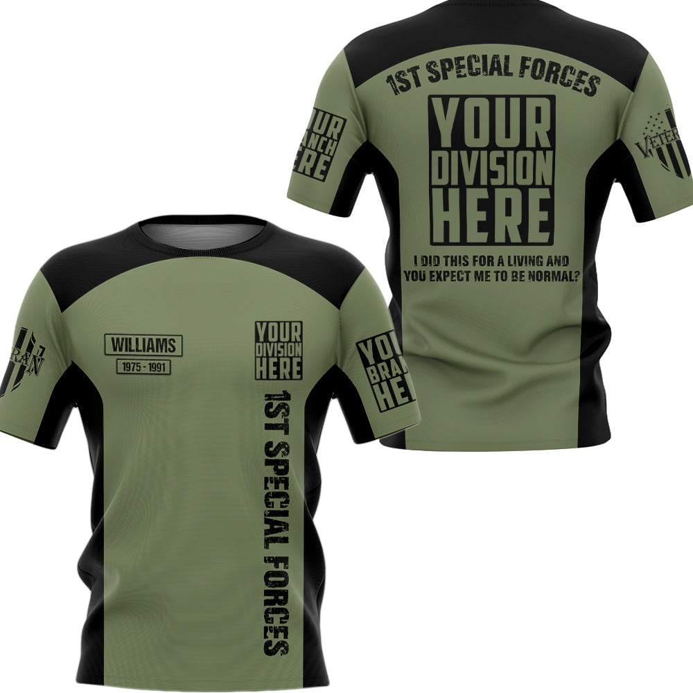 I Did This For A Living And You Expect Me To Be Normal Personalized All Over Print Shirt   Shirt For Veteran H2511