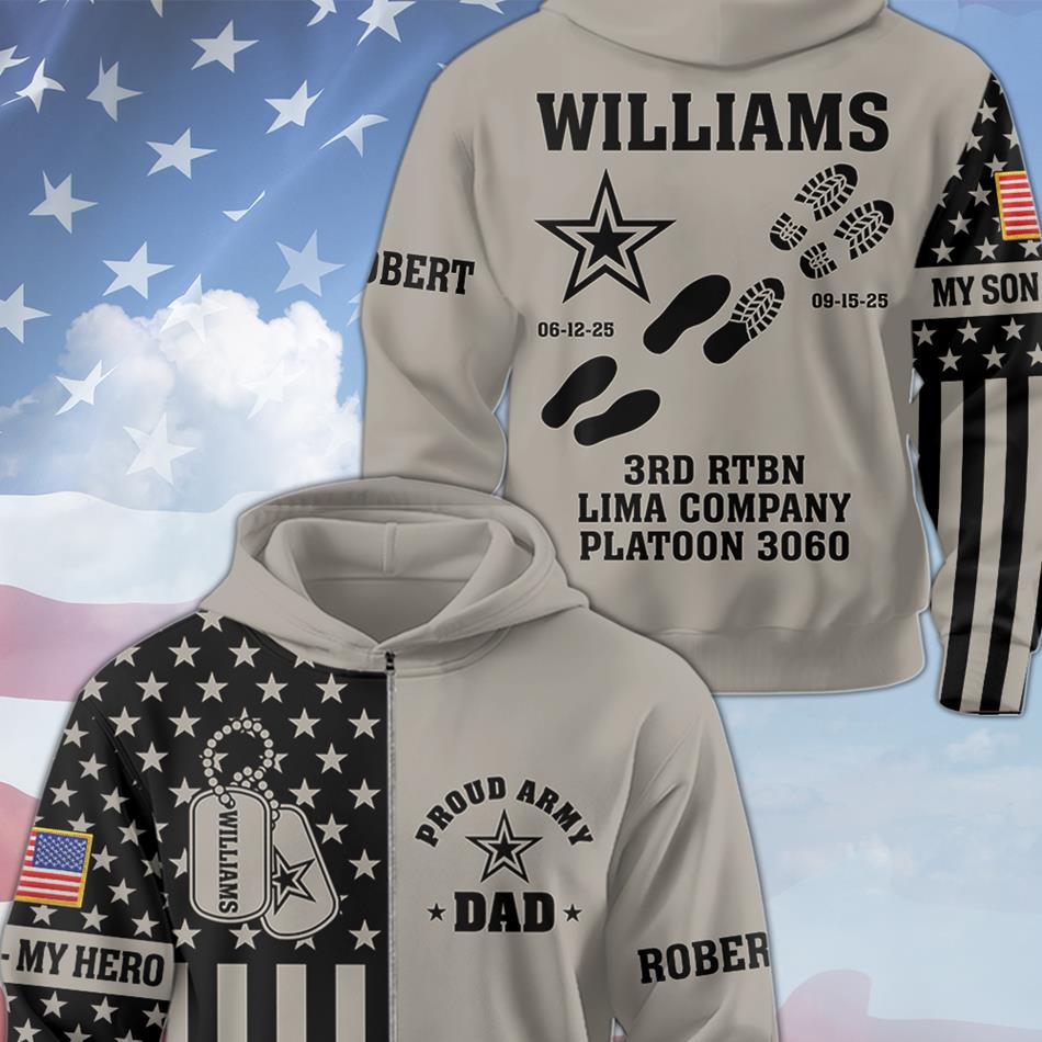 Proud Army Dad Mom Custom Graduation Day All Over Print Shirt For US Military Family Members H2511