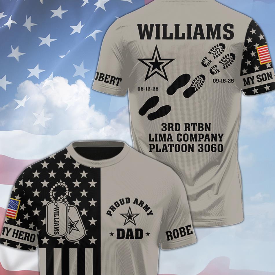 Proud Army Dad Mom Custom Graduation Day All Over Print Shirt For US Military Family Members H2511