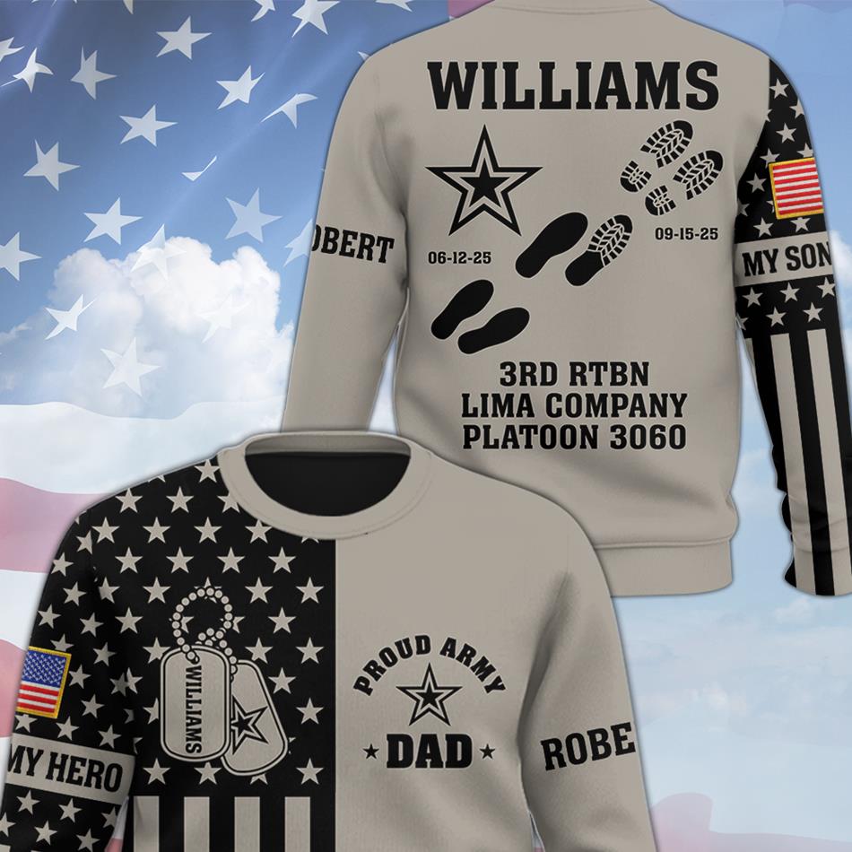 Proud Army Dad Mom Custom Graduation Day All Over Print Shirt For US Military Family Members H2511