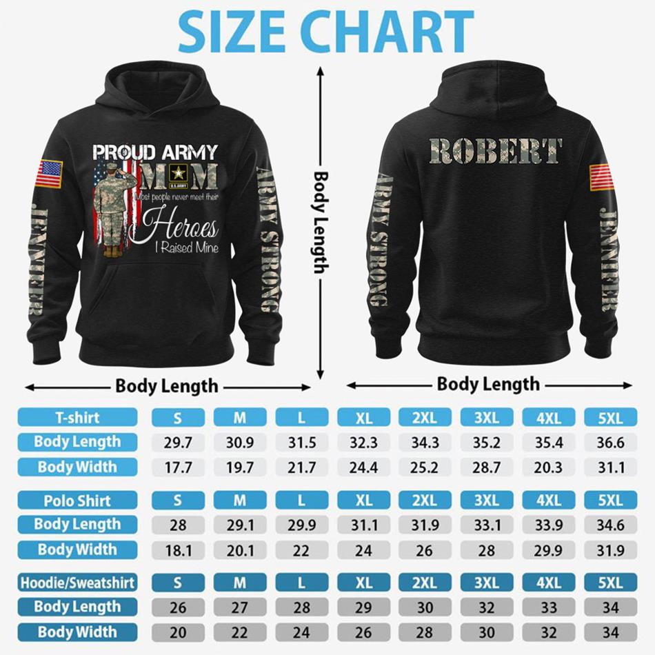 Proud Army Mom Most People Never Meet Their Heroes I Raised Mine Custom All Over Print Shirt Hoodie Gift For Proud Military Family Shirt H2511