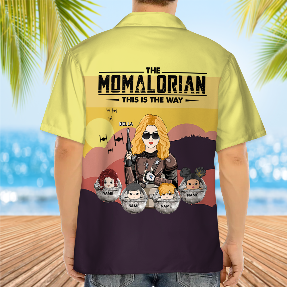 The Momalorian This Is The Way - Personalized Hawaiian Shirt For Mom Dad