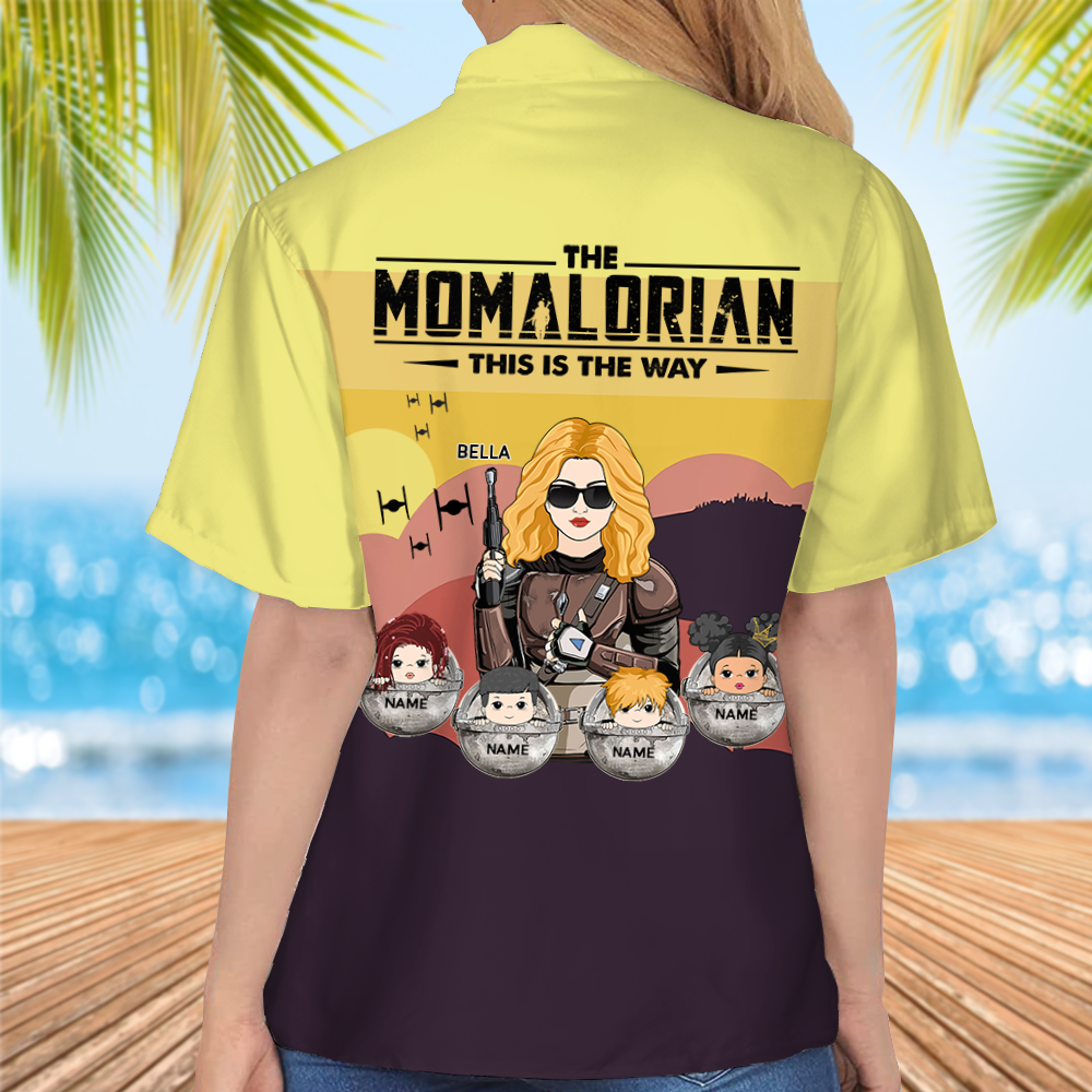 The Momalorian This Is The Way - Personalized Hawaiian Shirt For Mom Dad