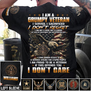 I Am A Grumpy Old Veteran I Served I Sacrificed Shirt Custom All Military Branches For Proud US Veteran H2511 Trna