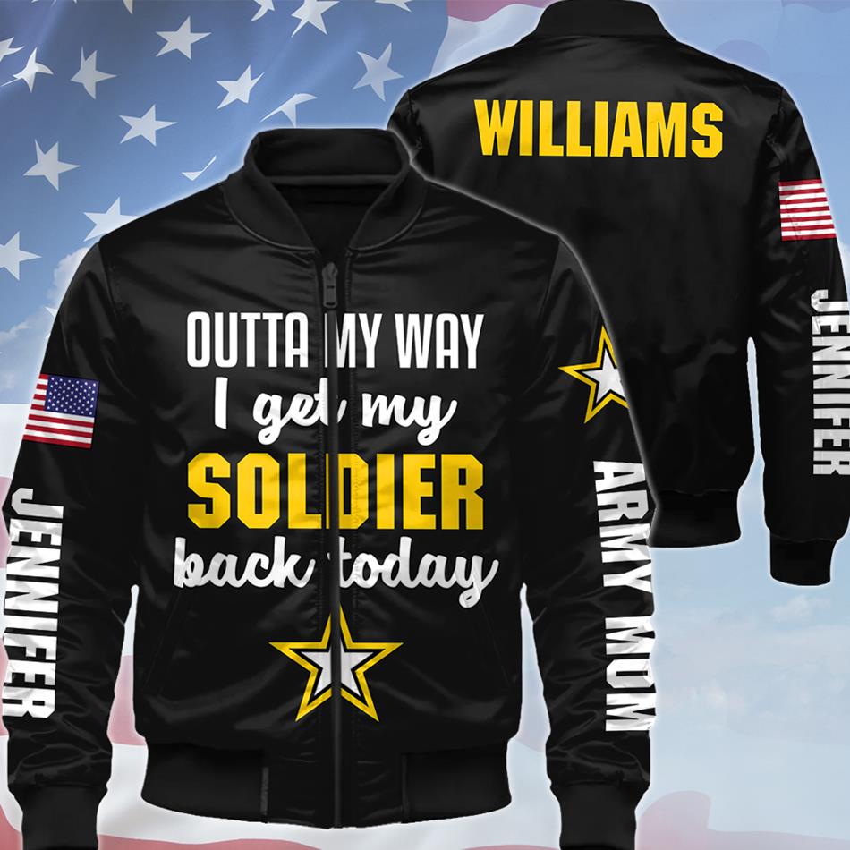 Outta My Way I Get My Soldier Back Today All Over Print Shirt Hoodie Gift For Proud Military Mom Grandma Welcome Home Shirt H2511