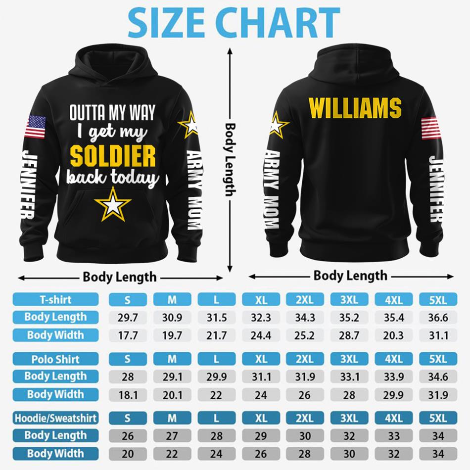 Outta My Way I Get My Soldier Back Today All Over Print Shirt Hoodie Gift For Proud Military Mom Grandma Welcome Home Shirt H2511