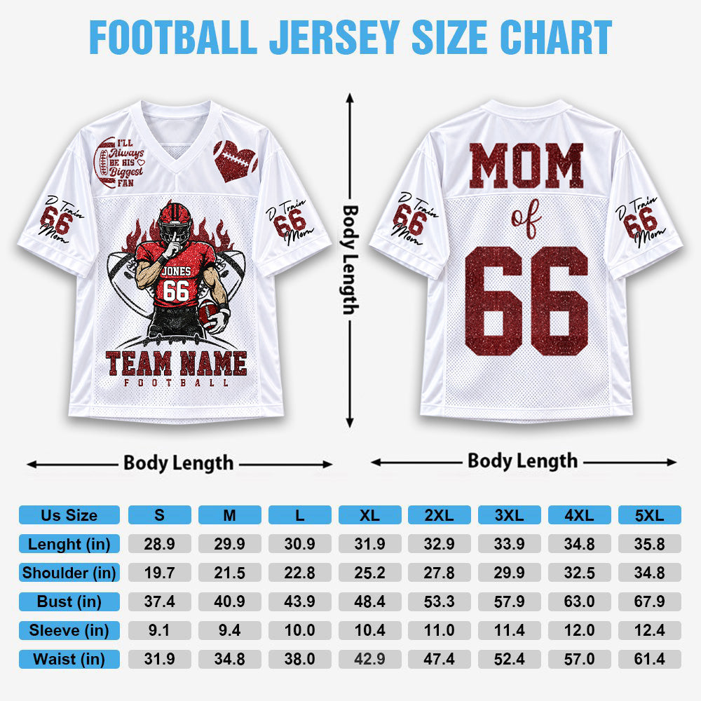 I'll Always Be Your Biggest Fan - Personalized  Football Jersey For Football Family Custom Player Clipart NA04 Hv01
