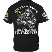 Heaven Doesn't Want Me Hell is Afraid That I'll Take Over Skull Soldier Custom Shirt Gift For Veteran Dad Grandpa H2511 Trna