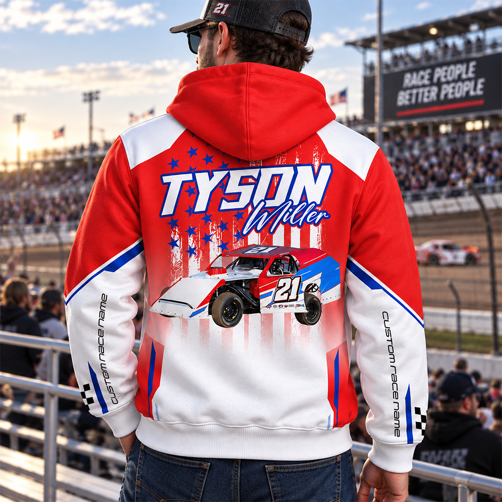Custom Photo Race Car Hoodie Shirt - Personalized Hoodie Shirt For Racing Fan A2110 Hv01