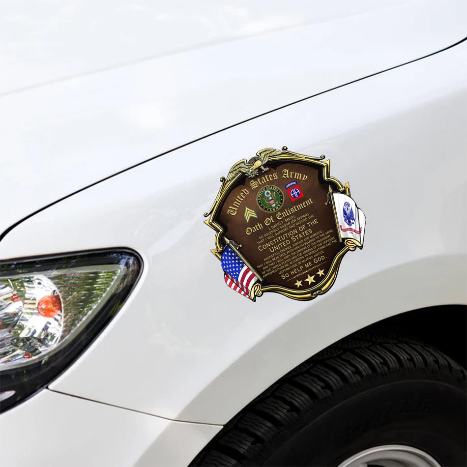 US Military Veteran Oath of Enlistment Custom Car Decal Gift For Veterans Proud Car Decal Sticker H2511 Trna