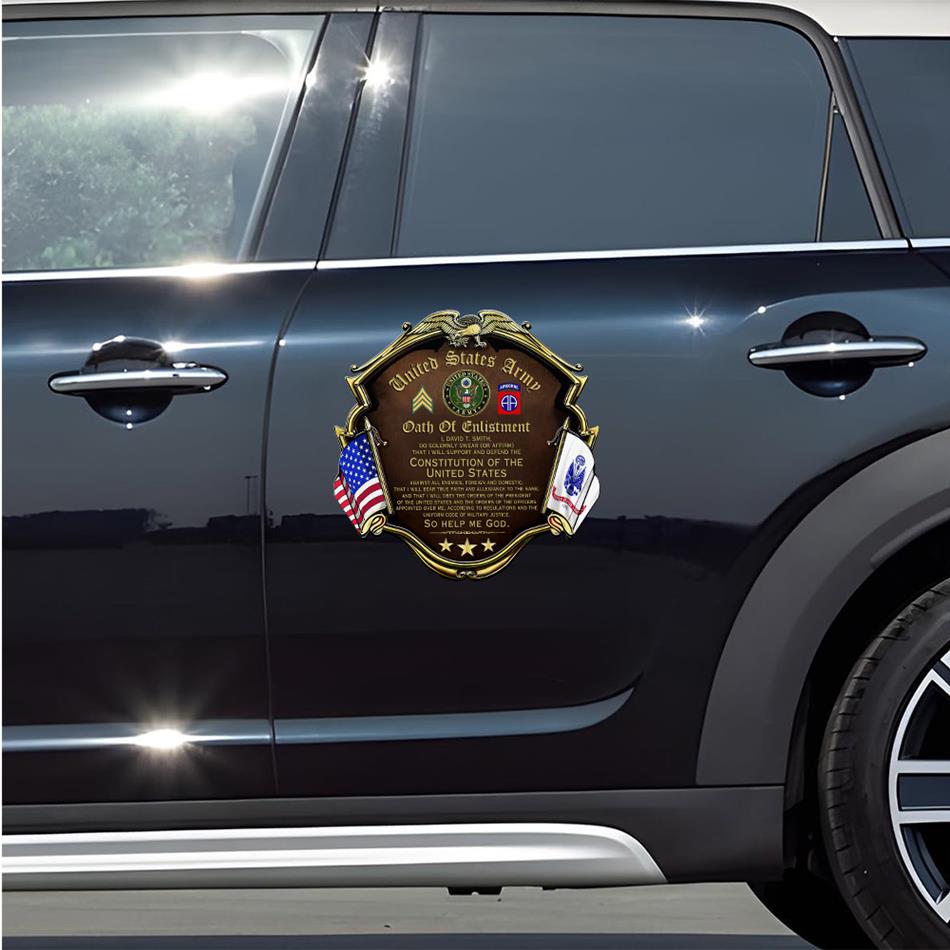 US Military Veteran Oath of Enlistment Custom Car Decal Gift For Veterans Proud Car Decal Sticker H2511 Trna