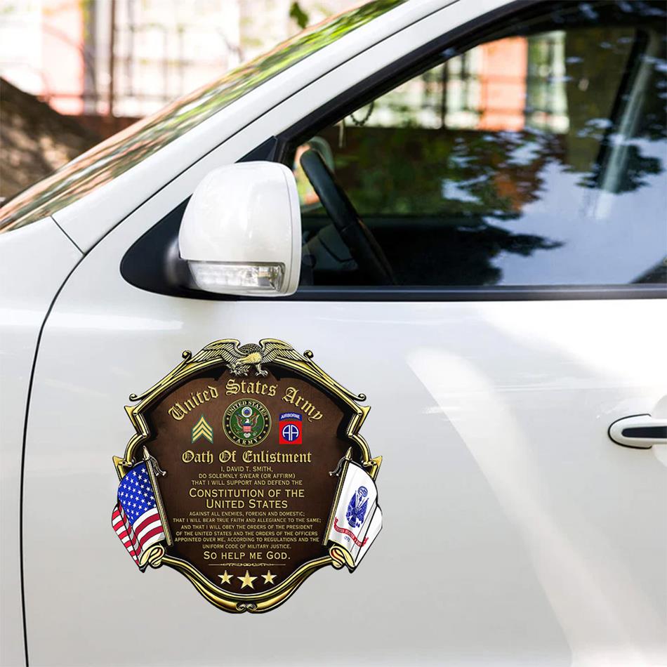 US Military Veteran Oath of Enlistment Custom Car Decal Gift For Veterans Proud Car Decal Sticker H2511 Trna