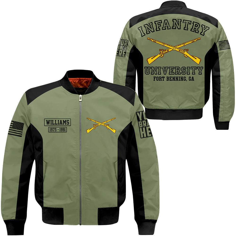 Infantry University Custom Military School Personalized All Over Print Shirt   Design For Veteran H2511