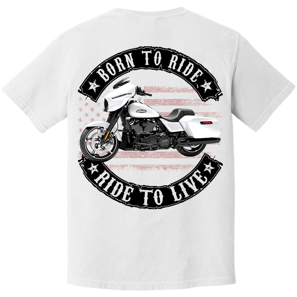 Born To Ride - Ride To Live - Personalized Upload Vehicle Photo For Biker A2110 VH01