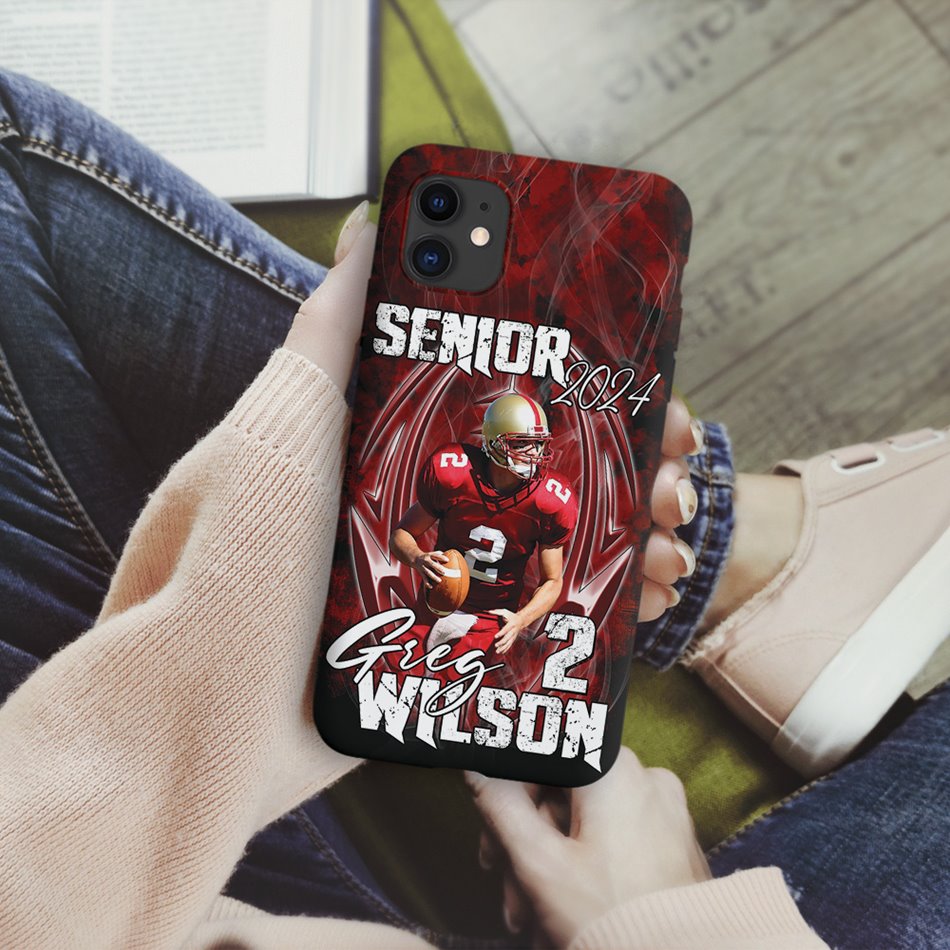 Custom Photo Football Jersey Phone Case For Football Family Game Day Shirt H2511