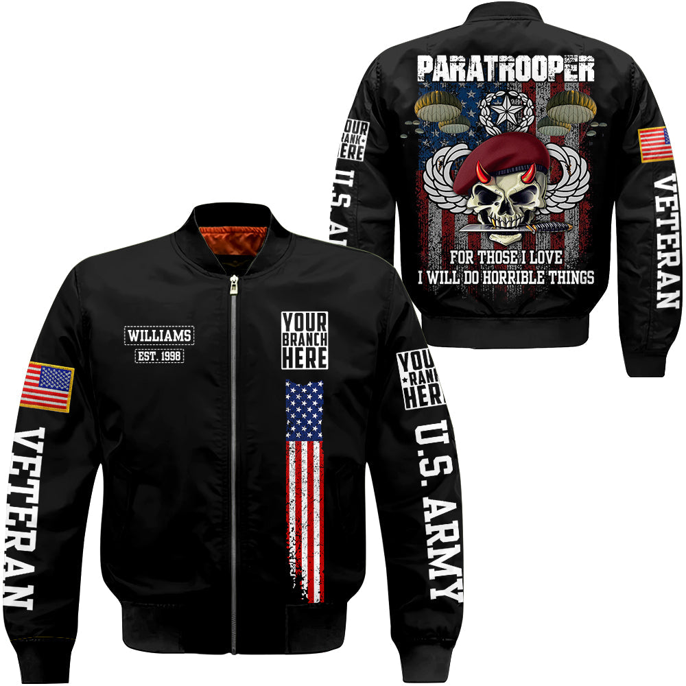 For Those I Love I Will Do Horrible Things Personalized All Over Print Shirt For Veteran H2511