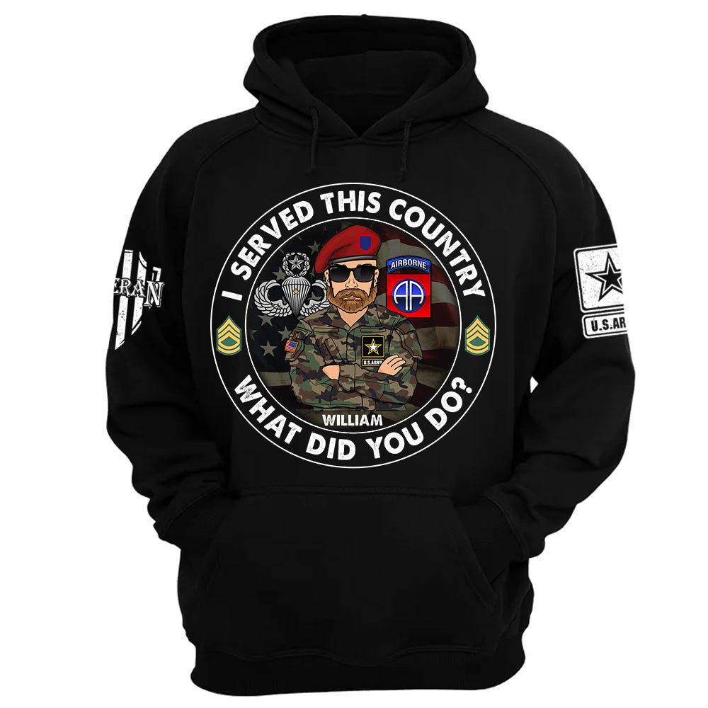 I Served This Country What Did You Do Personalized Shirt For Veteran H2511